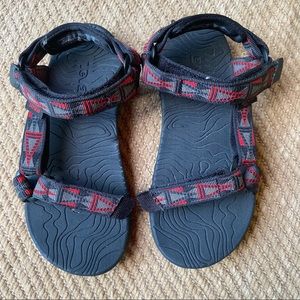 Teva Boy's Black & Red Hurricane Sandals